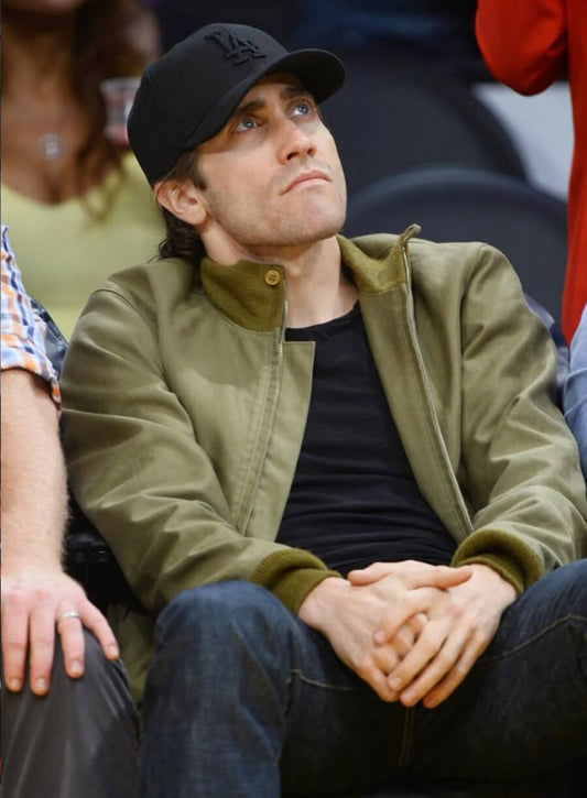Jake Gyllenhaal Green Cotton Jacket