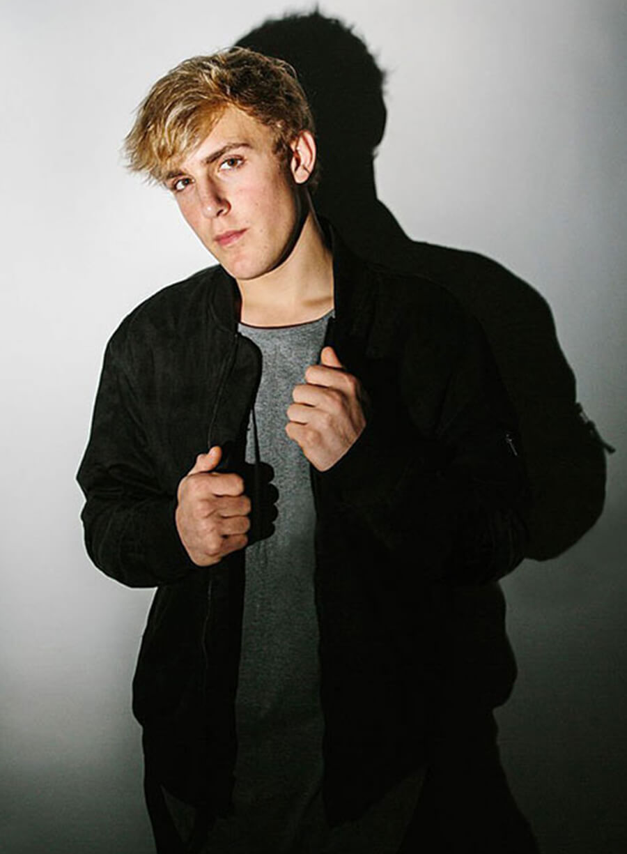 Jake Paul Black Bomber Leather Jacket