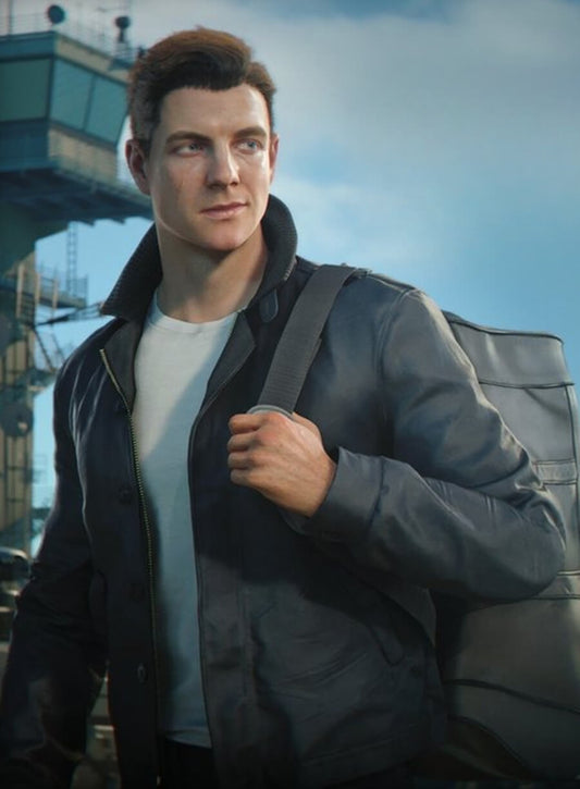 James Bond 007 First Light Black Leather Jacket