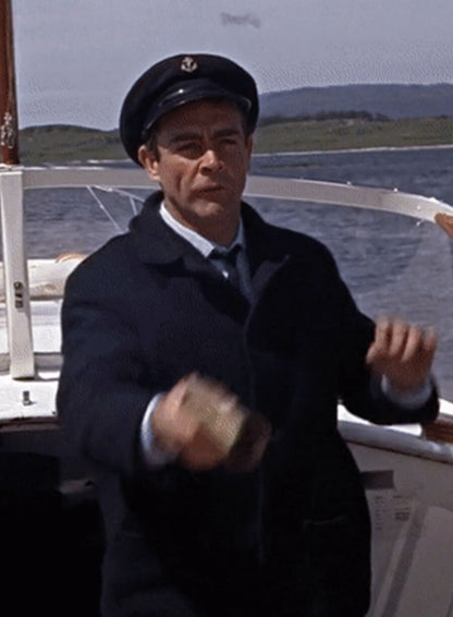 James Bond From Russia With Love Blue Wool Coat