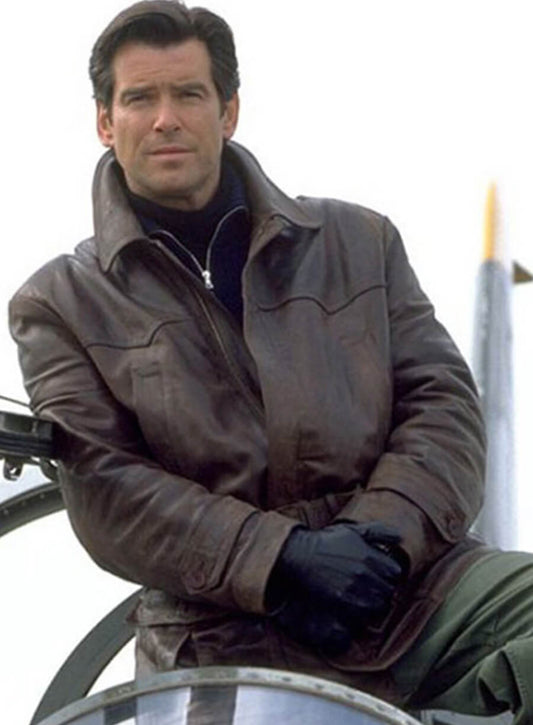 James Bond Tomorrow Never Dies Leather Trench coat