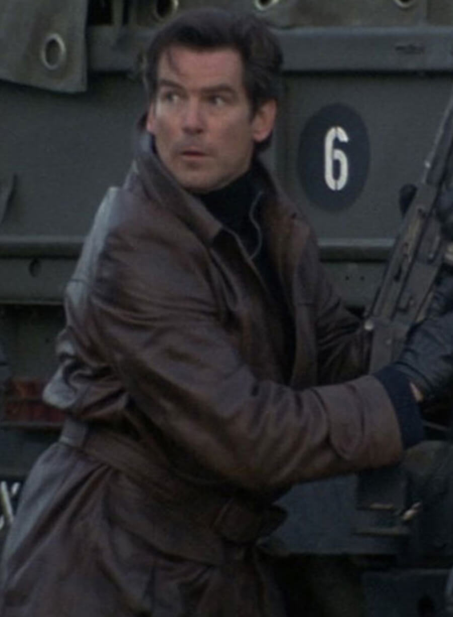James Bond Tomorrow Never Dies Leather Trench coat