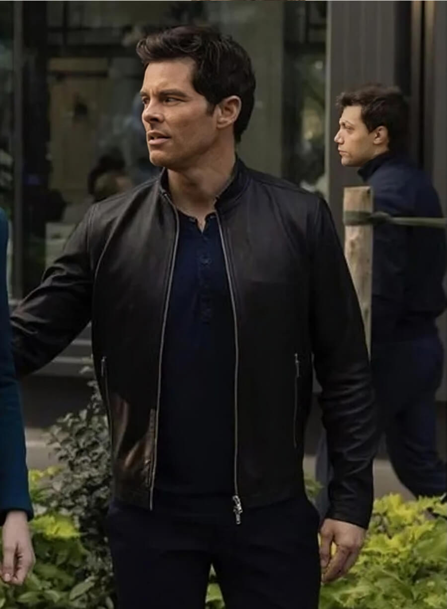 James Marsden Westworld S04 Black Leather Jacket