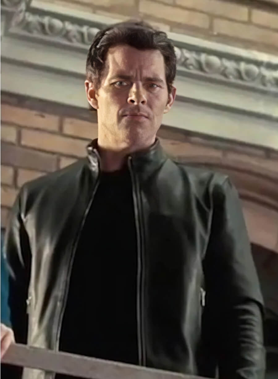 James Marsden Westworld S04 Black Leather Jacket