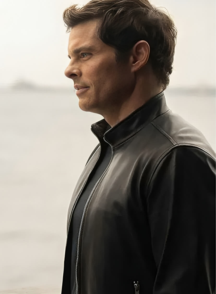 James Marsden Westworld S04 Black Leather Jacket