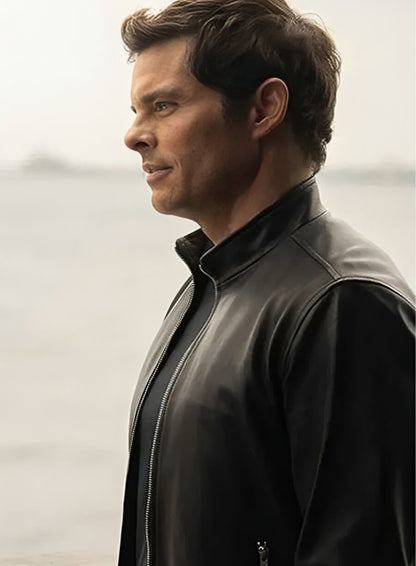 James Marsden Westworld S04 Black Leather Jacket