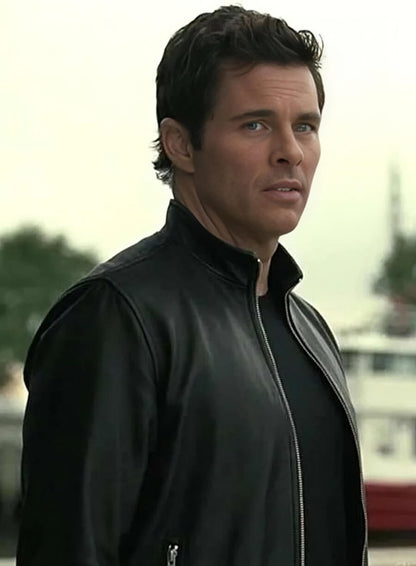 James Marsden Westworld S04 Black Leather Jacket