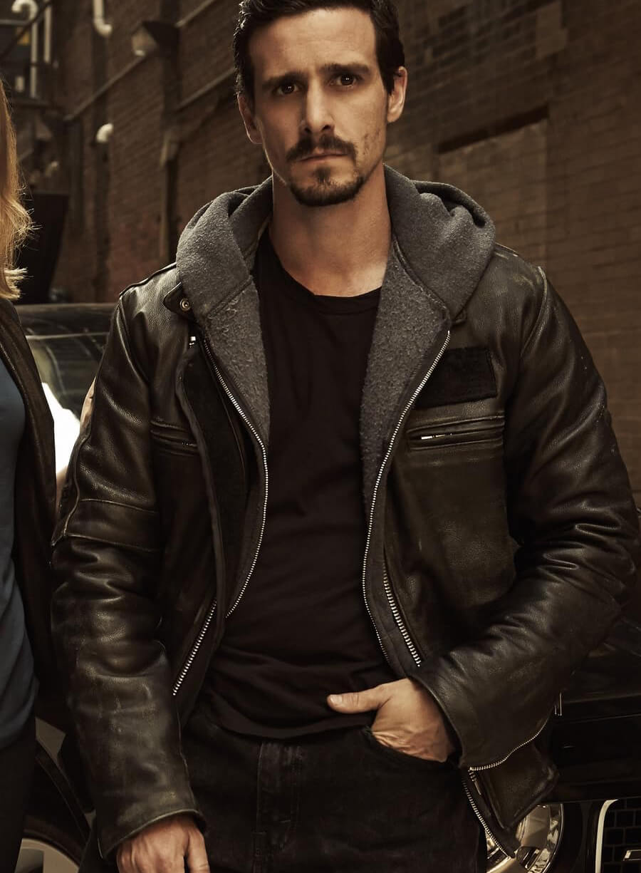 James Ransone Low Winter Sun Black Leather Jacket
