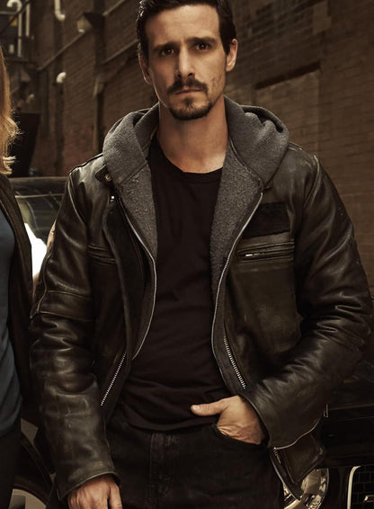 James Ransone Low Winter Sun Black Leather Jacket
