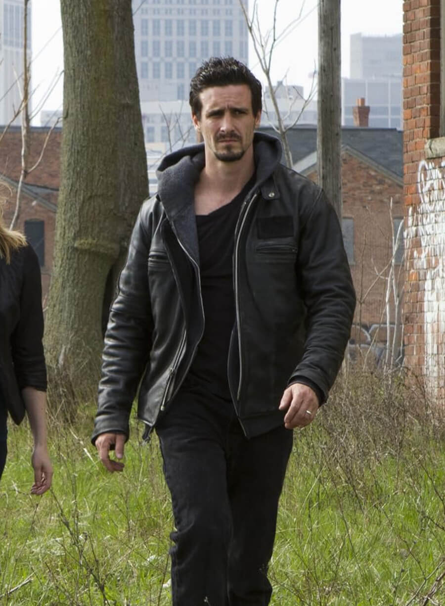 James Ransone Low Winter Sun Black Leather Jacket