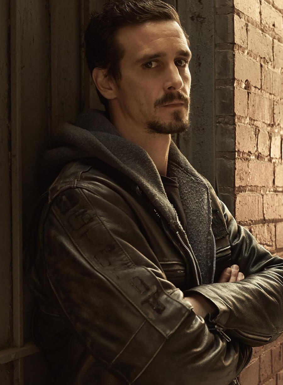 James Ransone Low Winter Sun Black Leather Jacket