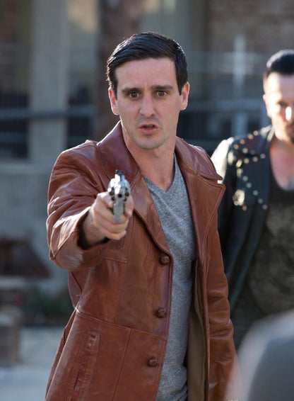 James Ransone Mr. Right Brown Leather Jacket