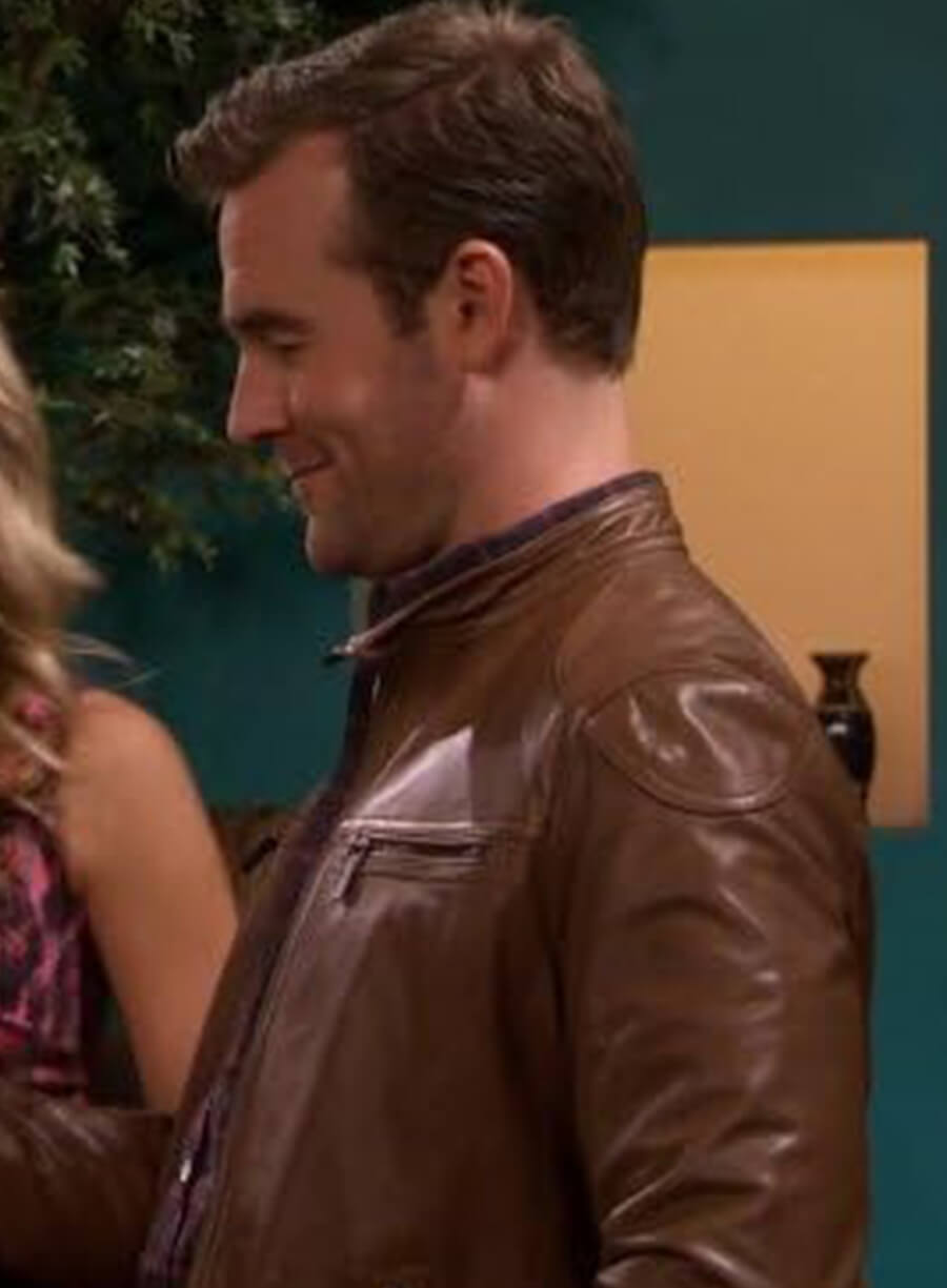 James Van Der Beek Brown Leather Jacket