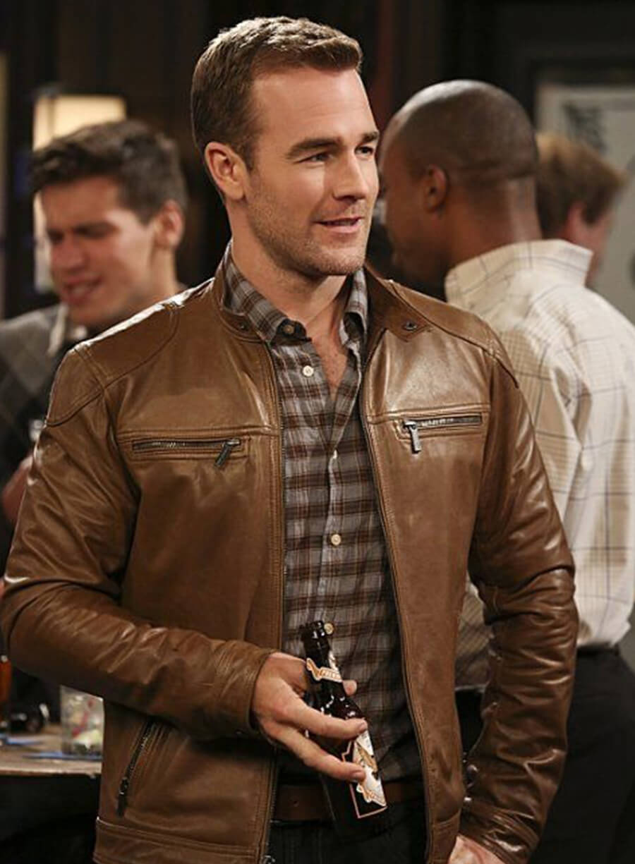 James Van Der Beek Brown Leather Jacket
