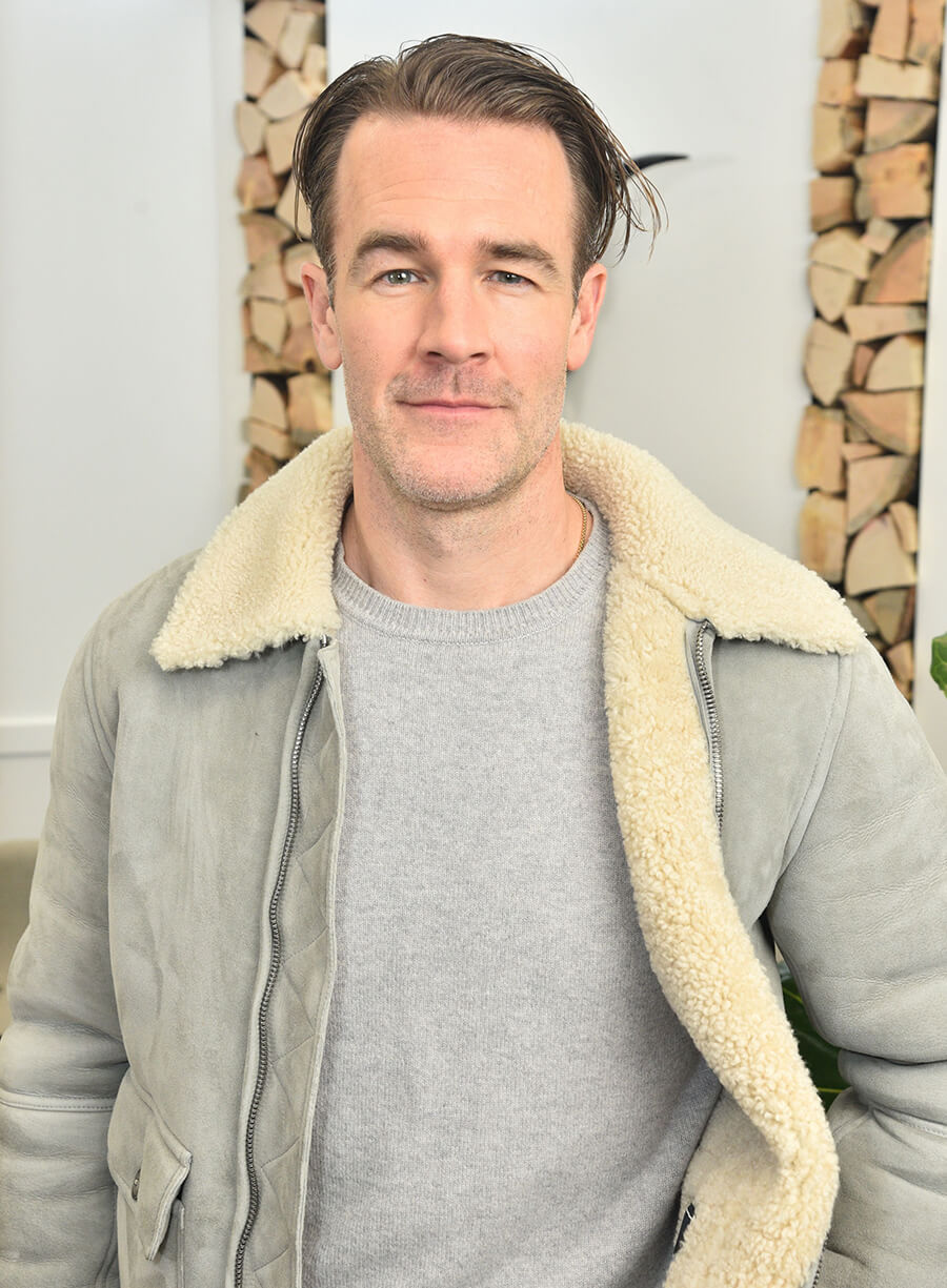 James Van Der Beek Grey Suede Leather Jacket