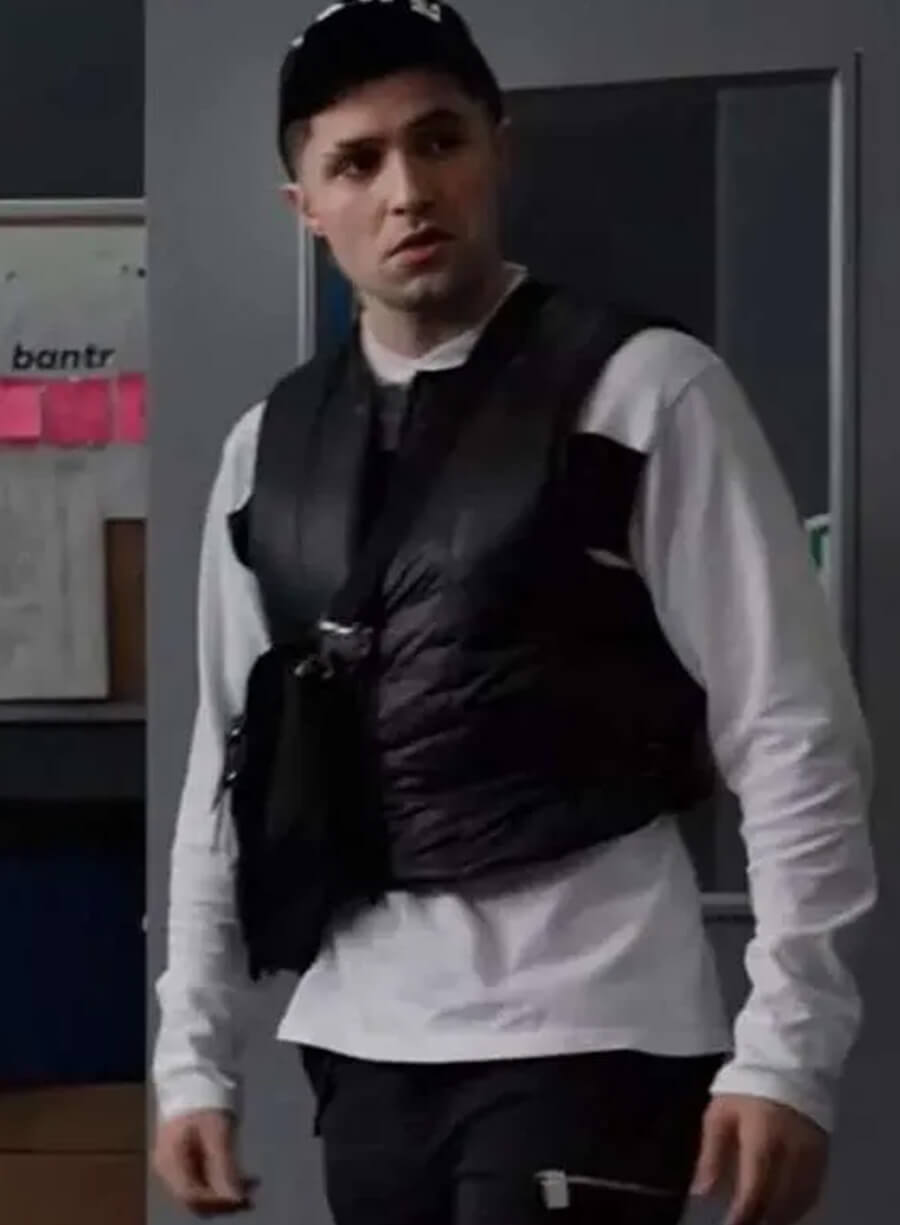 Jamie Tartt Ted Lasso Black Puffer Vest