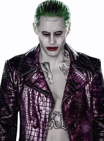Jared Leto Suicide Squad Purple Leather Coat