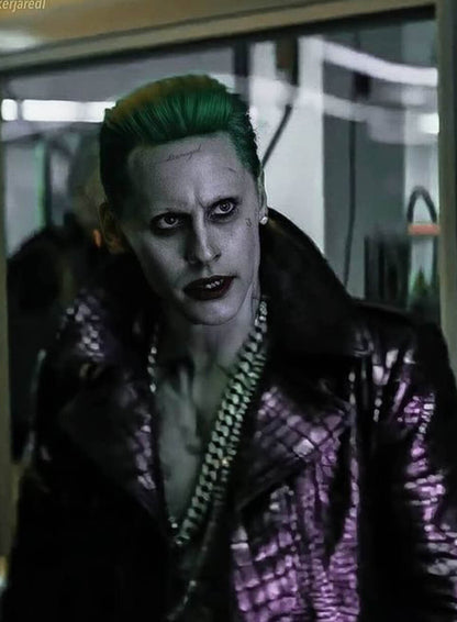 Jared Leto Suicide Squad Purple Leather Coat