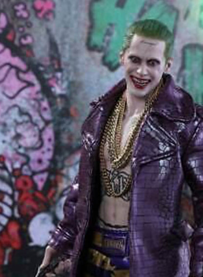 Jared Leto Suicide Squad Purple Leather Coat