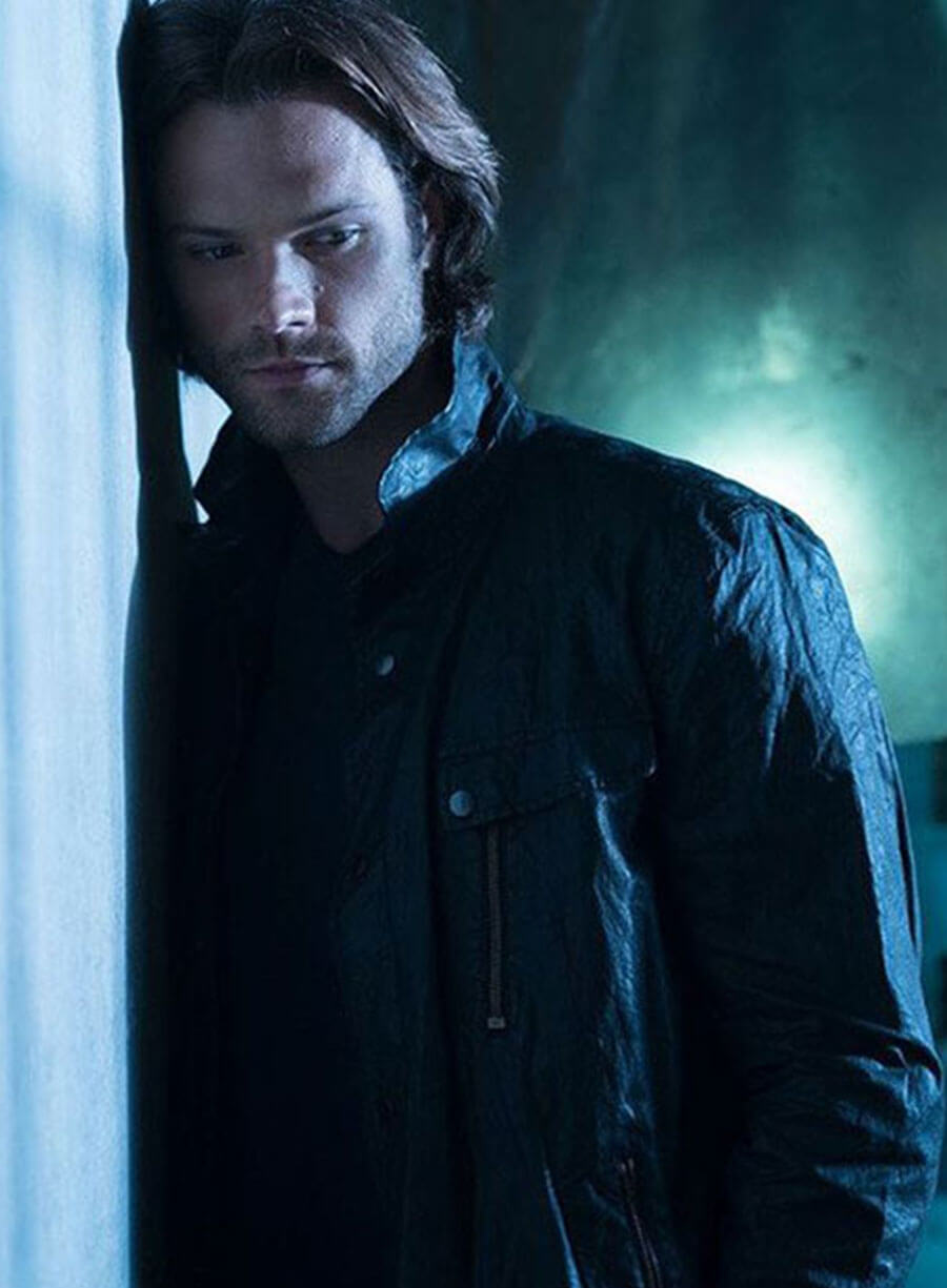  Jared Padalecki Supernatural Black Leather Jacket