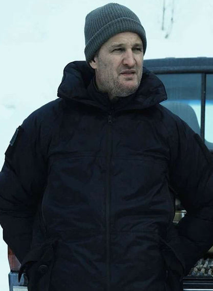 Jason Clarke The Last Frontier 2025 Black Jacket