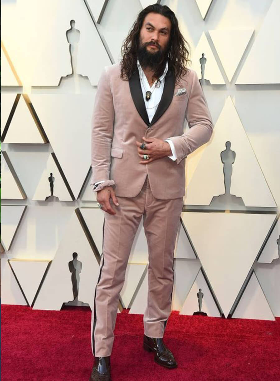Jason Momoa Pink Velvet Suit – LeatherJacketMerchant