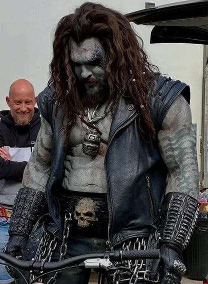 Jason Momoa Supergirl 2026 Black Leather Vest