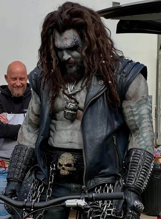 Jason Momoa Supergirl 2026 Black Leather Vest