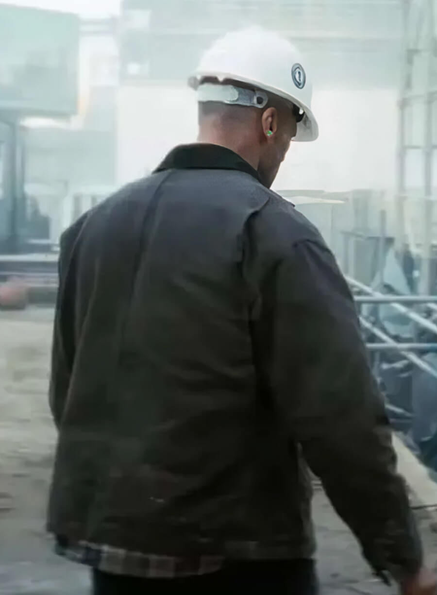 Jason Statham A Working Man 2025 Grey Jacket