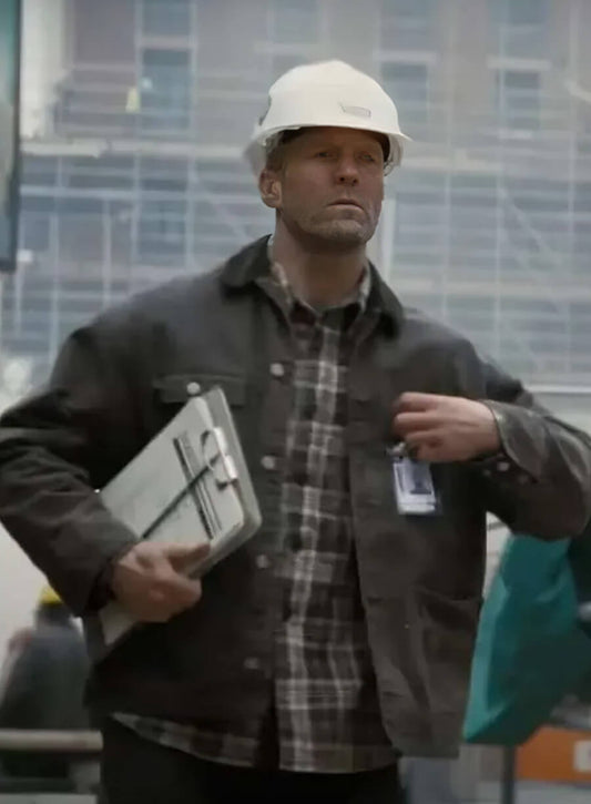 Jason Statham A Working Man 2025 Grey Jacket