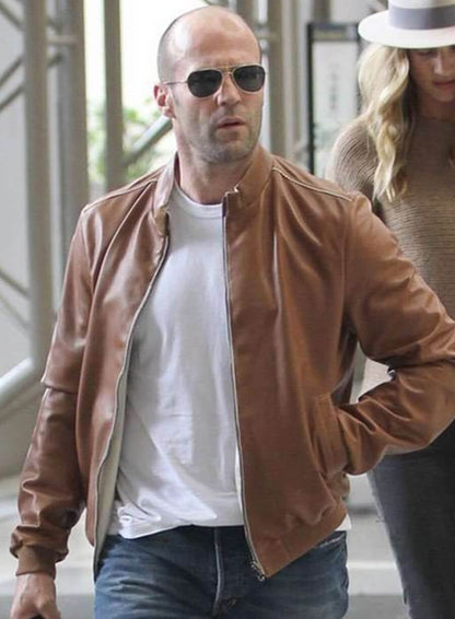 Jason Statham Brown Bomber Jacket