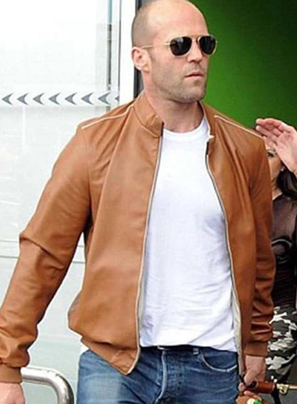 Jason Statham Brown Bomber Jacket