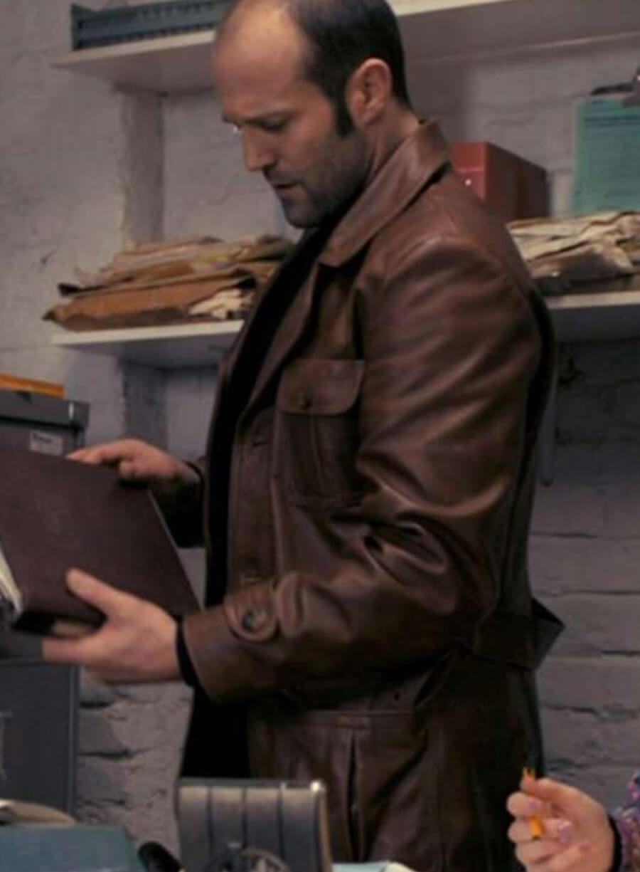 Jason Statham The Bank Job Brown Leather Jacket