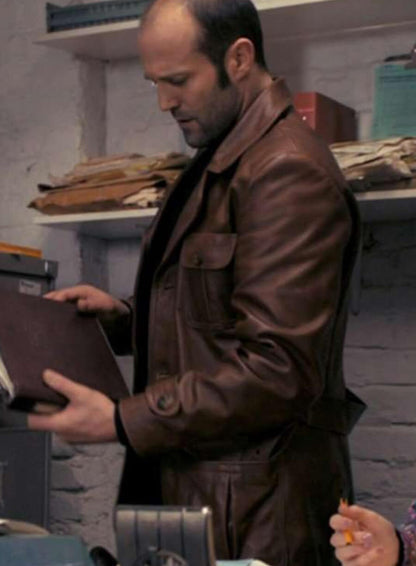 Jason Statham The Bank Job Brown Leather Jacket
