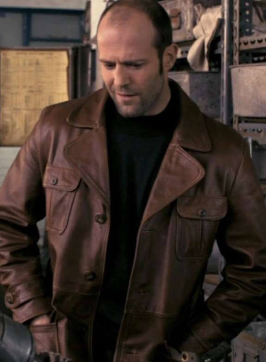 Jason Statham The Bank Job Brown Leather Jacket