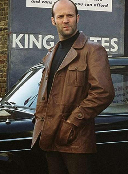 Jason Statham The Bank Job Brown Leather Jacket