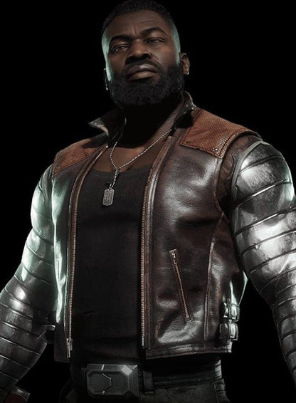 Jax Mortal Kombat 11 Brown Leather Vest