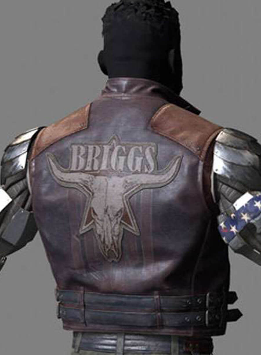 Jax Mortal Kombat 11 Brown Leather Vest
