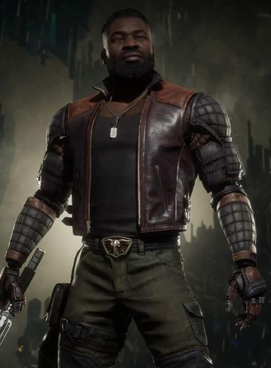 Jax Mortal Kombat 11 Brown Leather Vest