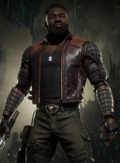 Jax Mortal Kombat 11 Brown Leather Vest