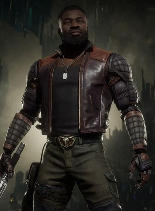 Jax Mortal Kombat 11 Brown Leather Vest