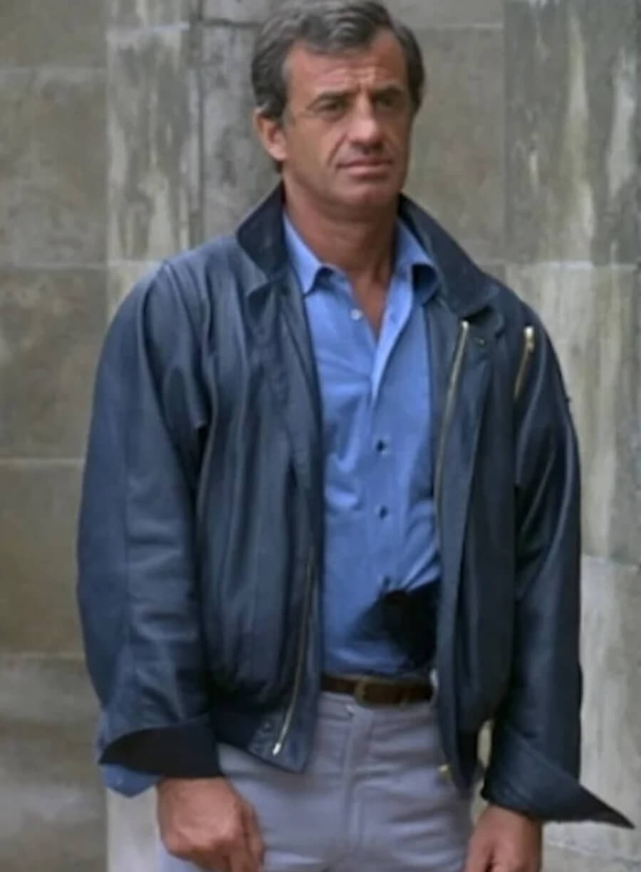 Jean-Paul Belmondo The Professional Blue Leather Jacket