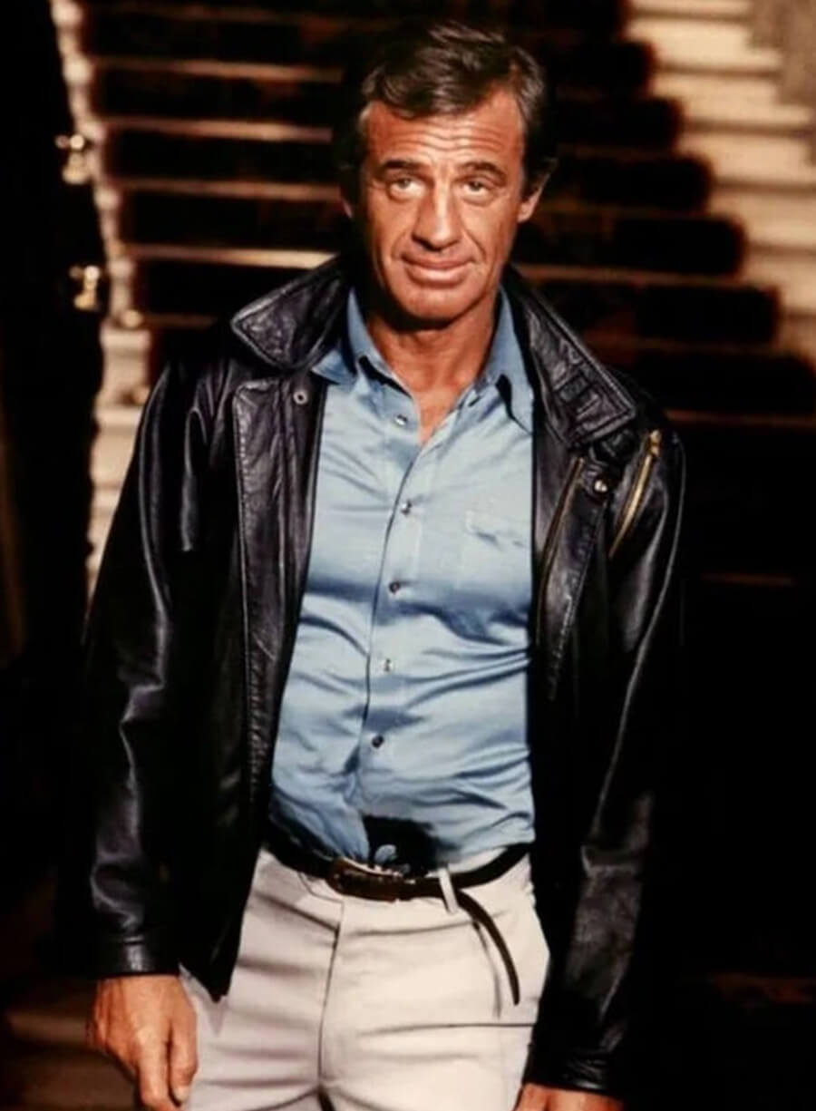 Jean-Paul Belmondo The Professional Blue Leather Jacket