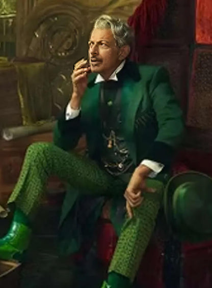 Jeff Goldblum Wicked 2024 Green Coat