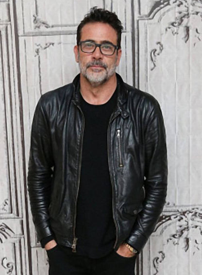 Jeffrey Dean Morgan Black Leather Jacket