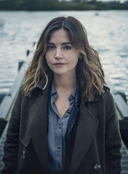 Jenna Coleman The Jetty Grey Trench Coat