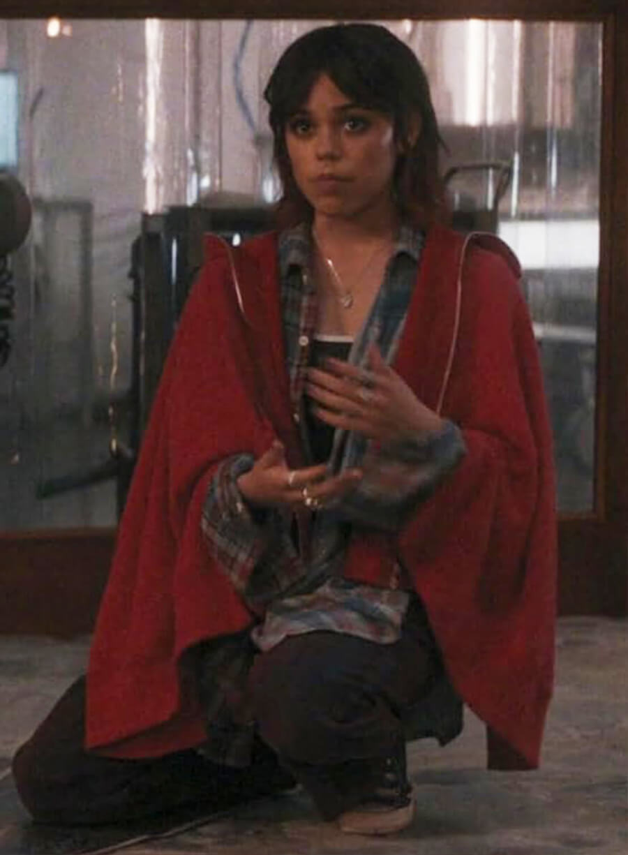 Jenna Ortega Death of a Unicorn 2025 Red Hoodie