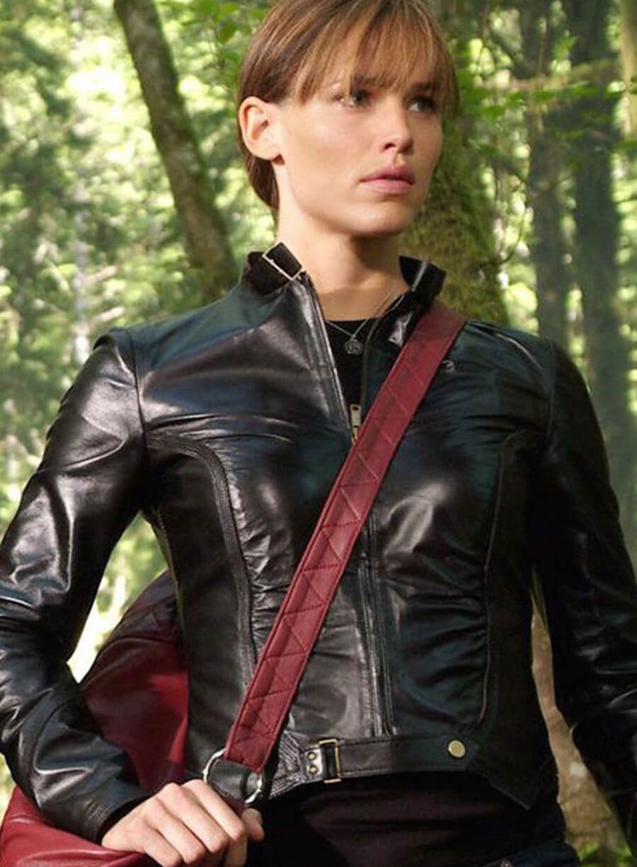 Jennifer Garner Elektra Black Leather Jacket