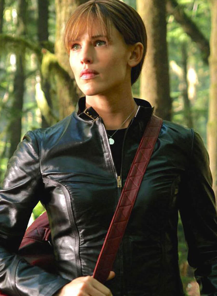 Jennifer Garner Elektra Black Leather Jacket