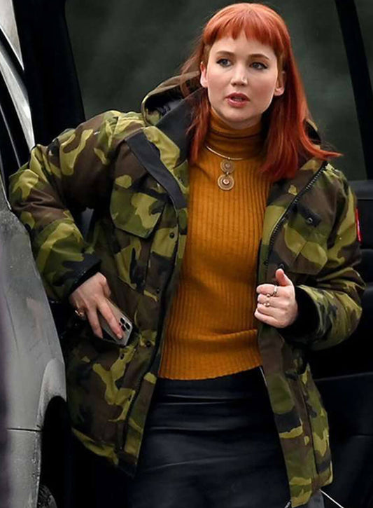 Jennifer Lawrence Don’t Look Up Camouflage Jacket